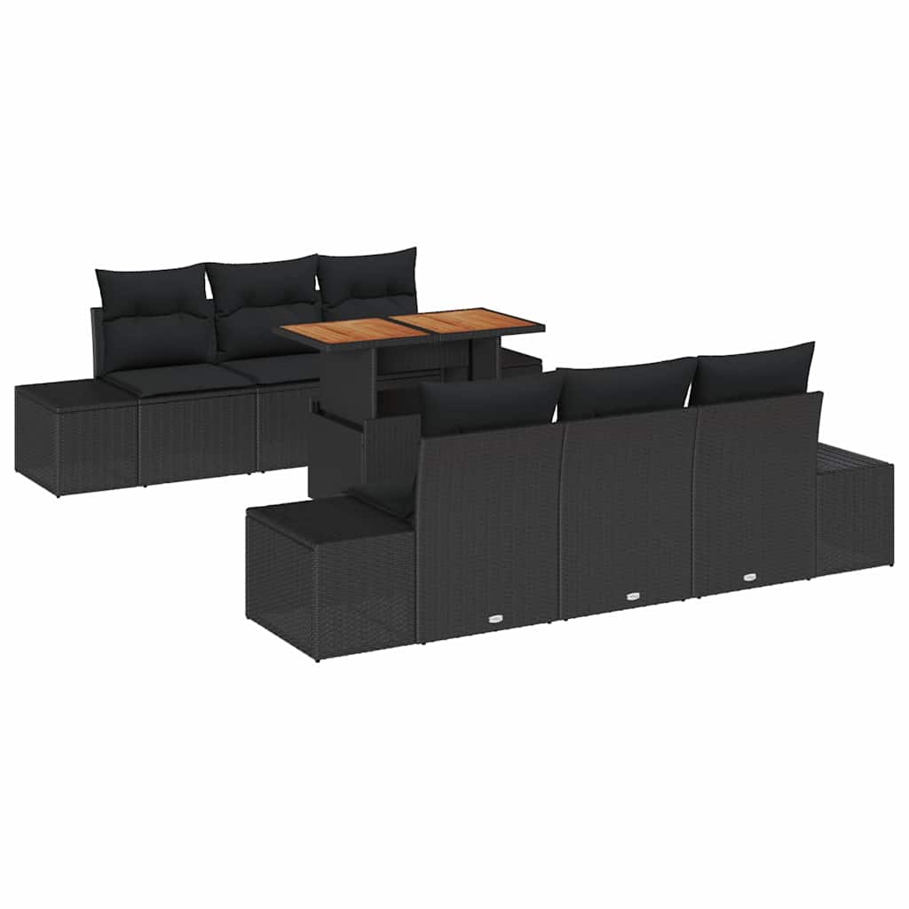 8721158230256_wbg-an-m_en_hd_4 vidaXL Garden Dining Set Manual 7 pcs Black and Brown 100 x 55 x 73 cm - Image 2
