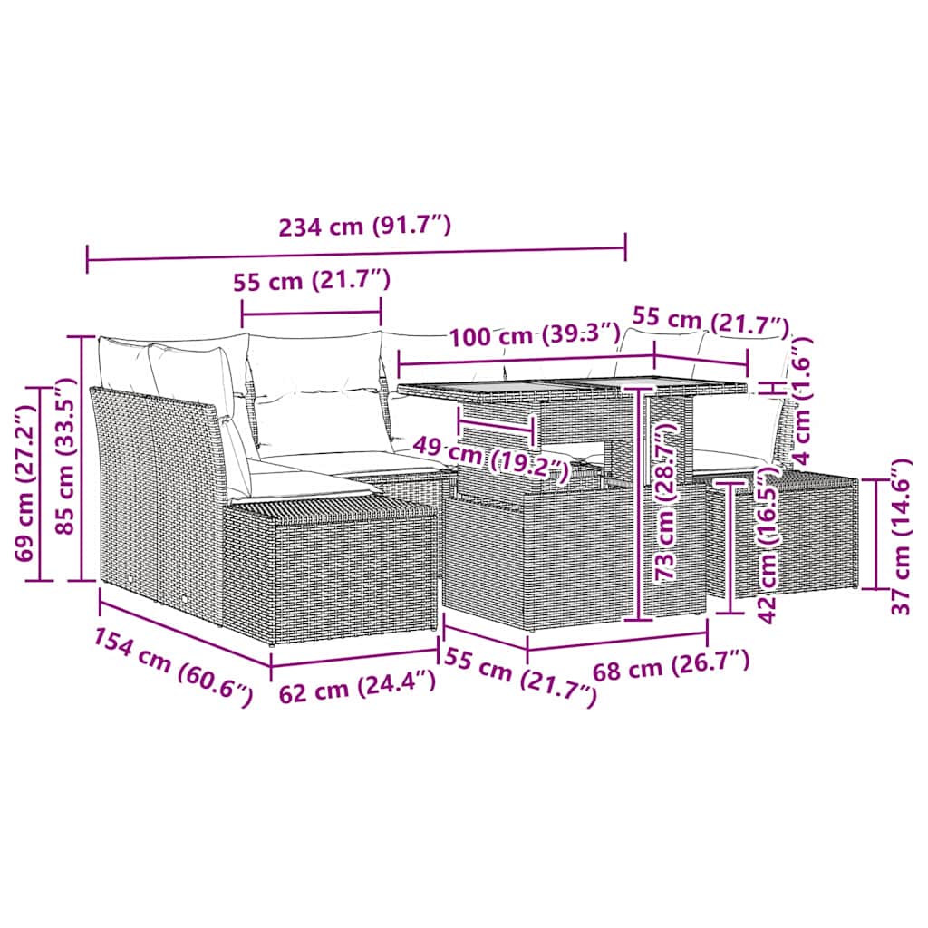 8721158230324_wbg-siz_en_hd_1 vidaXL Garden Dining Set Manual 7 pcs Black and Brown 100 x 55 x 73 cm - Image 11
