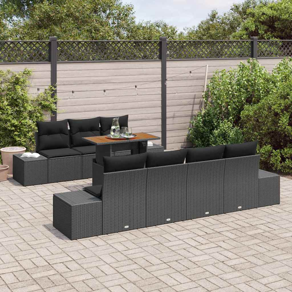 8721158230393_mo-im_en_hd_2 vidaXL Garden Dining Set Manual 8 pcs Black and Brown 100 x 55 x 73 cm - Image 3