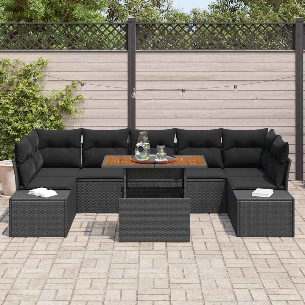 8721158230461_mo-im_en_hd_2 vidaXL Garden Dining Set Manual 8 pcs Black and Brown 100 x 55 x 73 cm - Image 3
