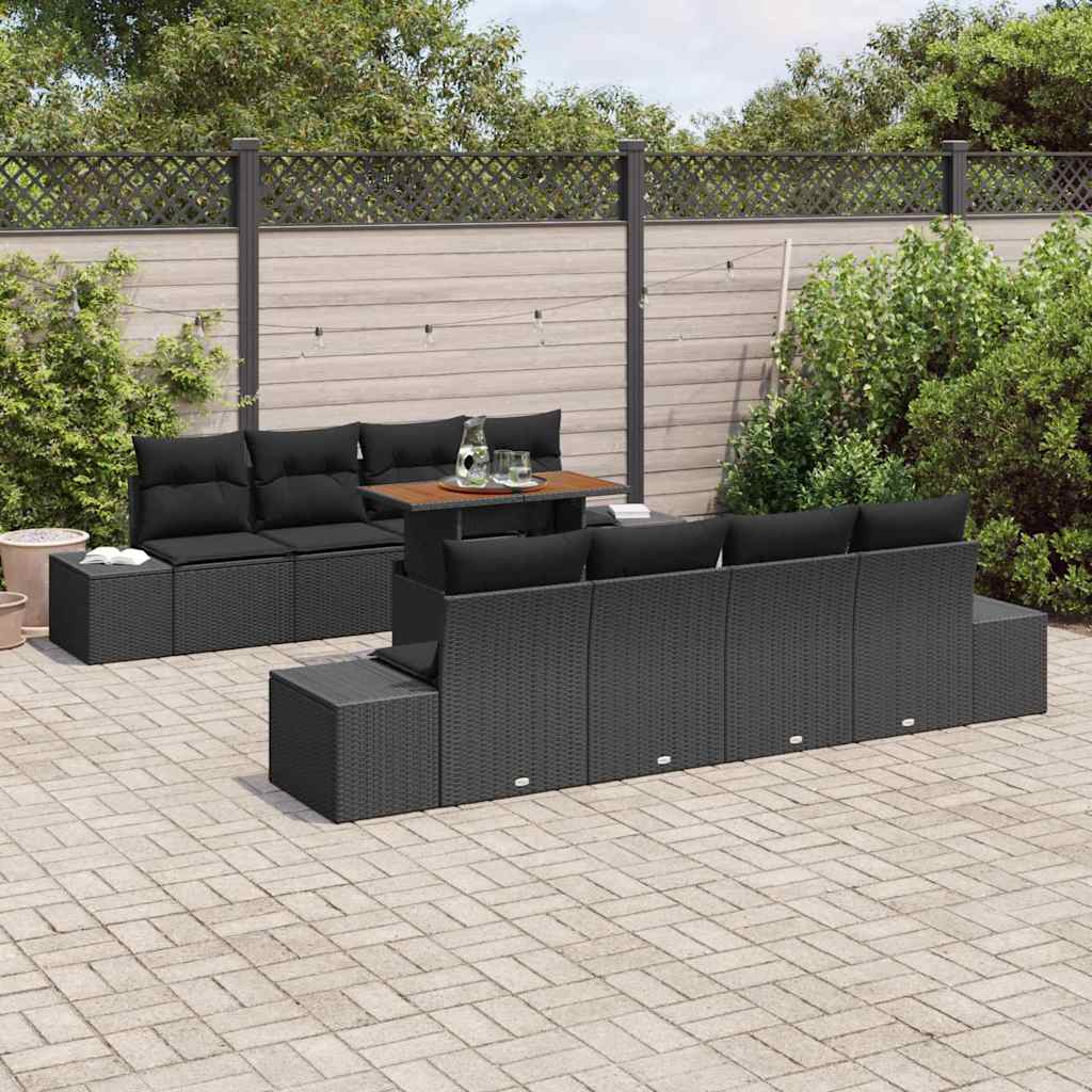 8721158230539_mo-im_en_hd_2 vidaXL Garden Dining Set Manual 9 pcs Black and Brown 100 x 55 x 73 cm - Image 3