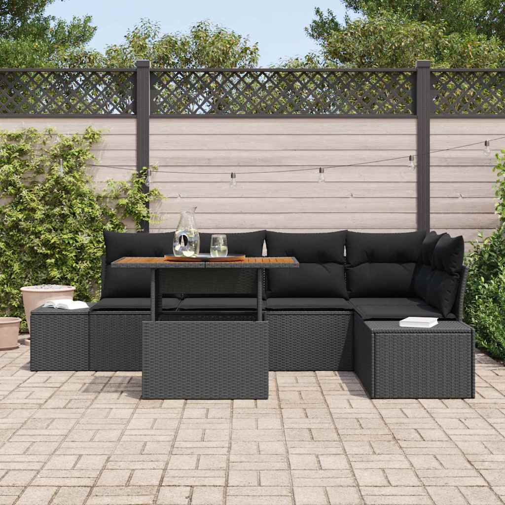 8721158230812_mo-im_en_hd_2 vidaXL Garden Dining Set Manual 6 pcs Black and Brown 100 x 55 x 73 cm - Image 3
