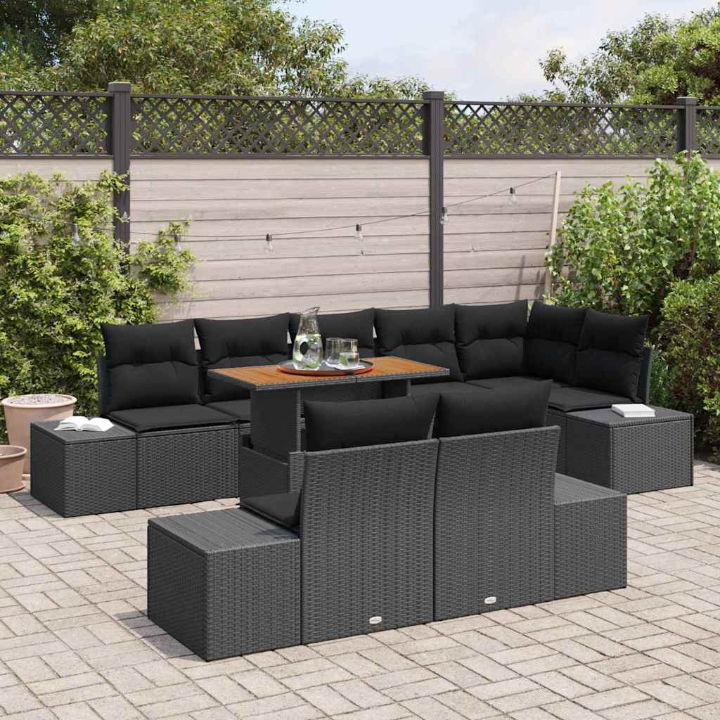 8721158230959_mo-im_en_hd_2 vidaXL Garden Dining Set Manual 9 pcs Black and Brown 100 x 55 x 73 cm - Image 3