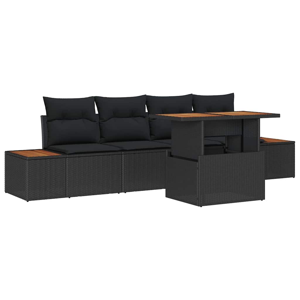 8721158231345_wbg-an-m_en_hd_4 vidaXL Garden Dining Set Manual 5 pcs Black and Brown 100 x 55 x 73 cm - Image 2