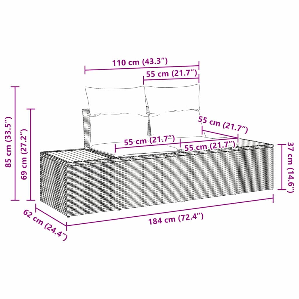 8721158231345_wbg-siz_en_hd_3 vidaXL Garden Dining Set Manual 5 pcs Black and Brown 100 x 55 x 73 cm - Image 12