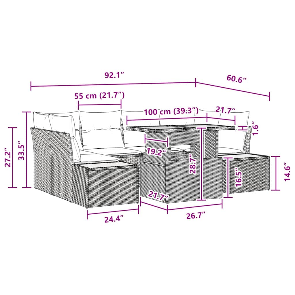 8721158231499_wbg-siz_en_hd_2 vidaXL Garden Dining Set Manual 9 pcs Black and Brown 100 x 55 x 73 cm - Image 12