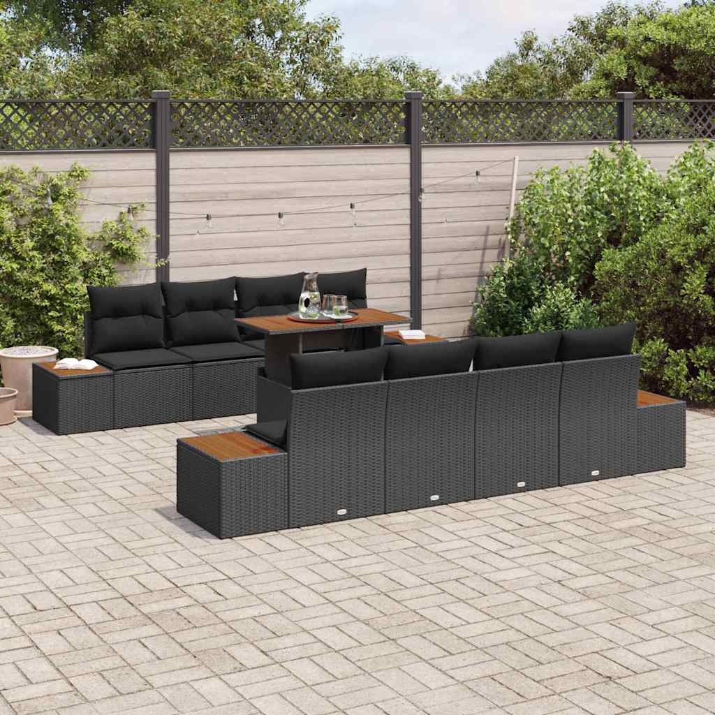 8721158231642_mo-im_en_hd_2 vidaXL Garden Dining Set Manual 9 pcs Black and Brown 100 x 55 x 73 cm - Image 3