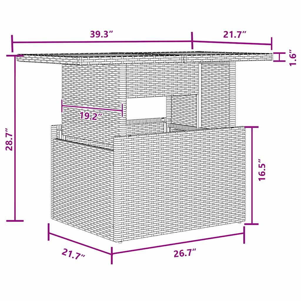 8721158231796_wbg-siz_en_hd_2 vidaXL Garden Dining Set Manual 5 pcs Black and Brown 100 x 55 x 73 cm - Image 12