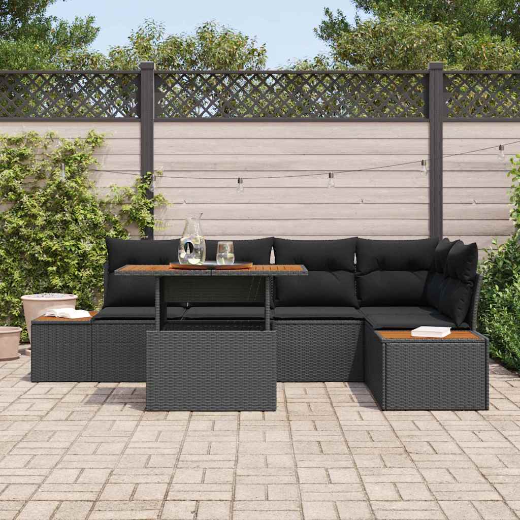8721158231840_mo-im_en_hd_2 vidaXL Garden Dining Set Manual 6 pcs Black and Brown 100 x 55 x 73 cm - Image 3