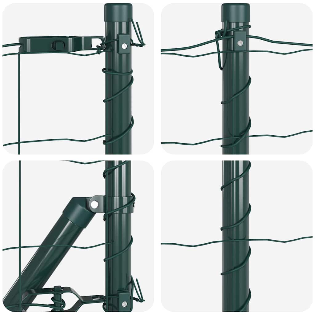 8721158236876_detail_en_hd_1 vidaXL Fence with Posts Green 0.8 x 25 m Steel - Image 8