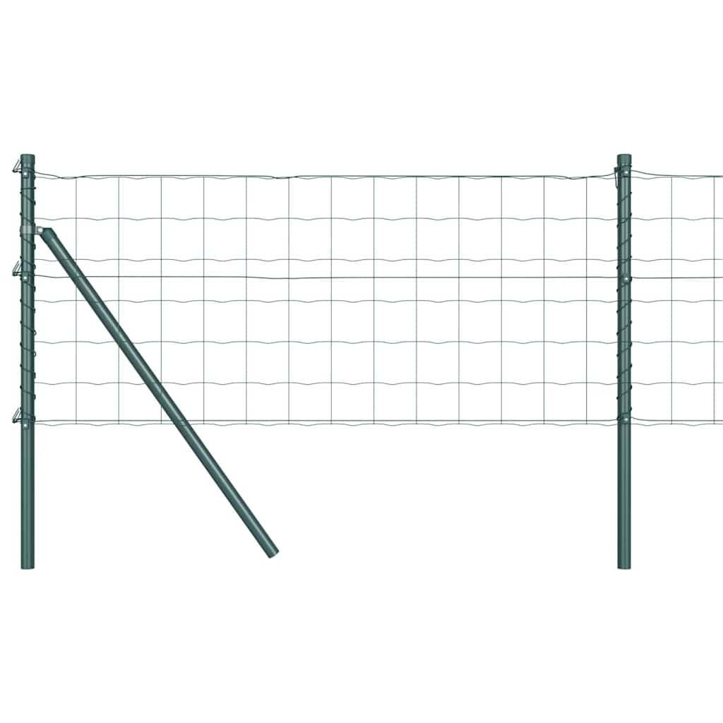 8721158236876_wbg-fr-m_en_hd_4 vidaXL Fence with Posts Green 0.8 x 25 m Steel - Image 2