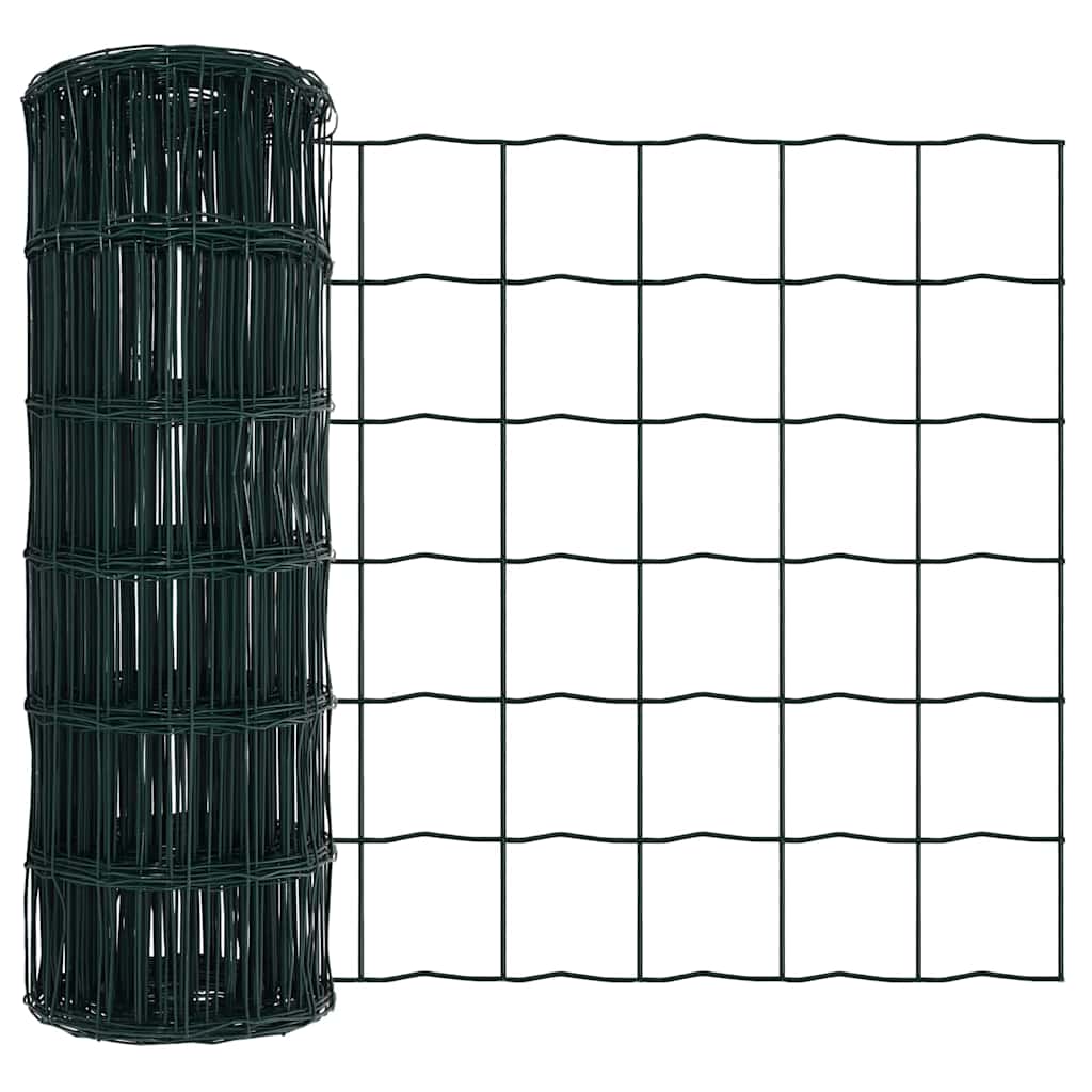 8721158236876_wbg-fr_en_hd_3 vidaXL Fence with Posts Green 0.8 x 25 m Steel - Image 7