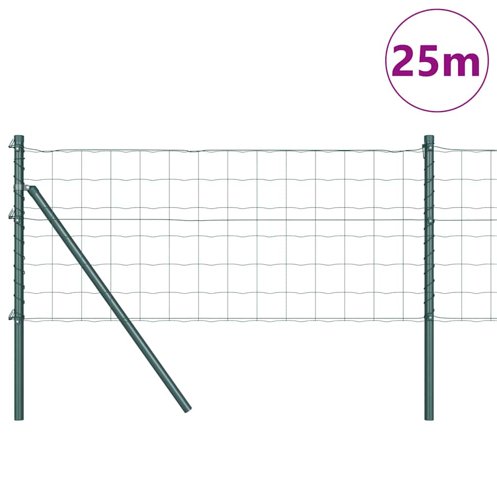 8721158236876_wbg-wa_en_hd_1 vidaXL Fence with Posts Green 0.8 x 25 m Steel - Image 3