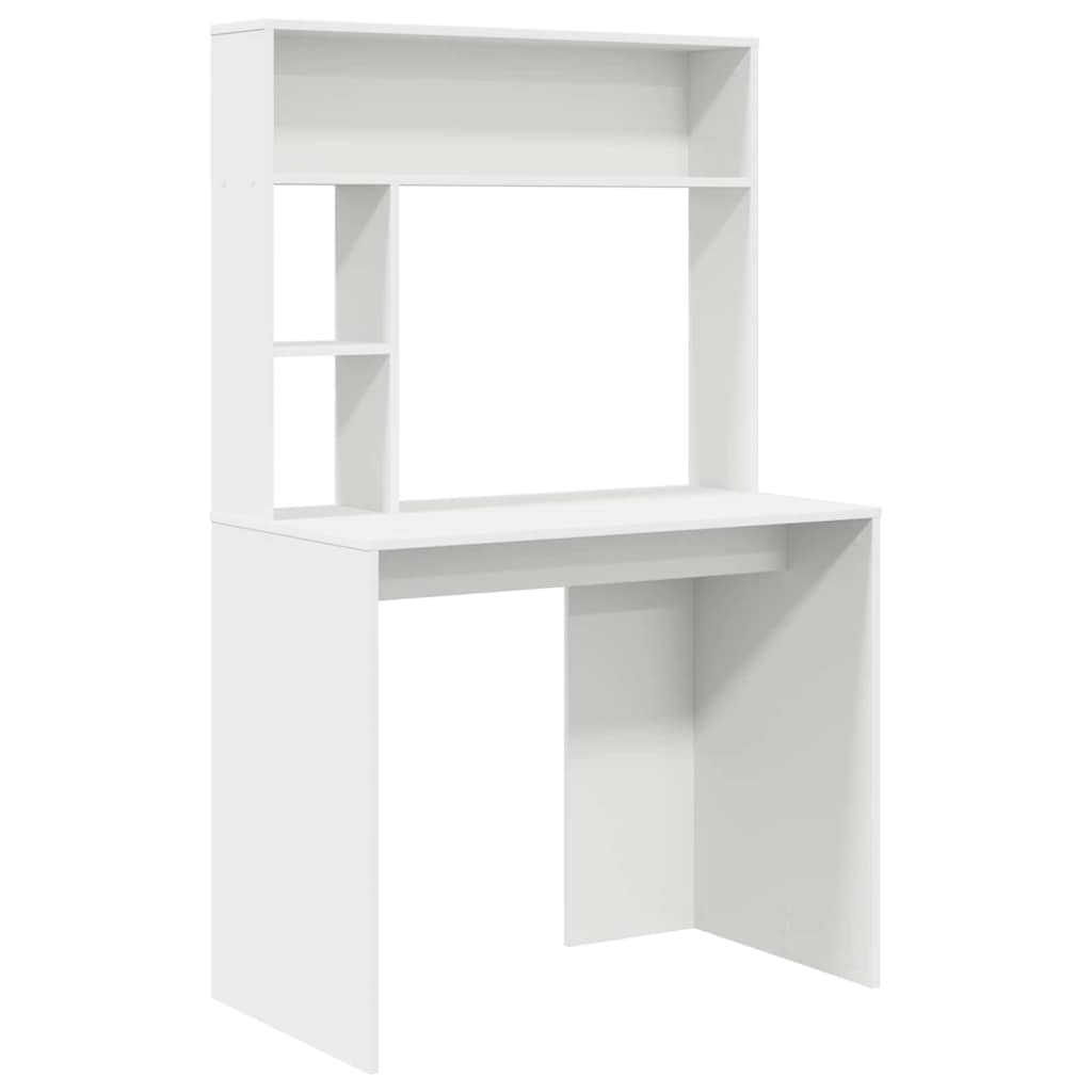 8721158249784_wbg-an-m_en_hd_1 vidaXL Desk with Shelf White 91 x 50 x 149 cm Engineered wood - Image 2