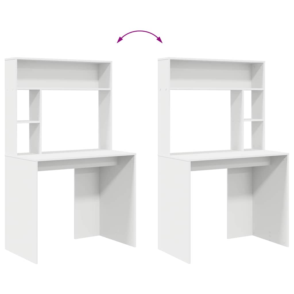 8721158249784_wbg-fu_en_hd_1 vidaXL Desk with Shelf White 91 x 50 x 149 cm Engineered wood - Image 9