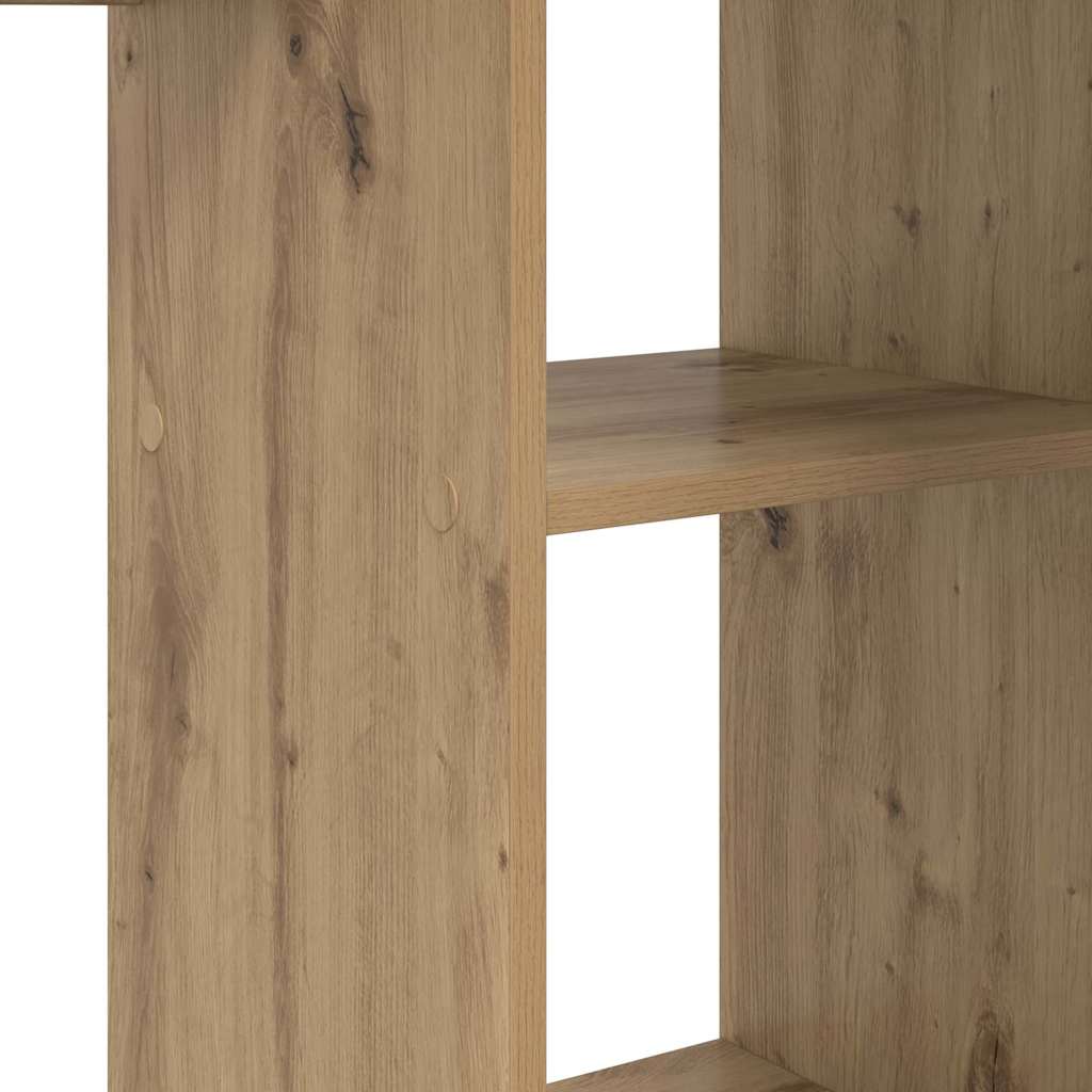 8721158250179_detail_en_hd_1 vidaXL Desk with Shelf Artisan oak 142 x 102 x 73 cm Engineered wood - Image 8