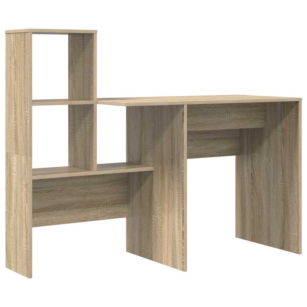 8721158250209_wbg-an-m_en_hd_1 vidaXL Desk Sonoma oak 131.5 x 50 x 106.5 cm Engineered wood - Image 2