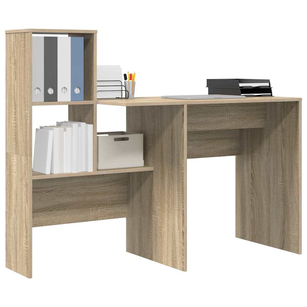 8721158250209_wbg-mo_en_hd_1 vidaXL Desk Sonoma oak 131.5 x 50 x 106.5 cm Engineered wood - Image 3