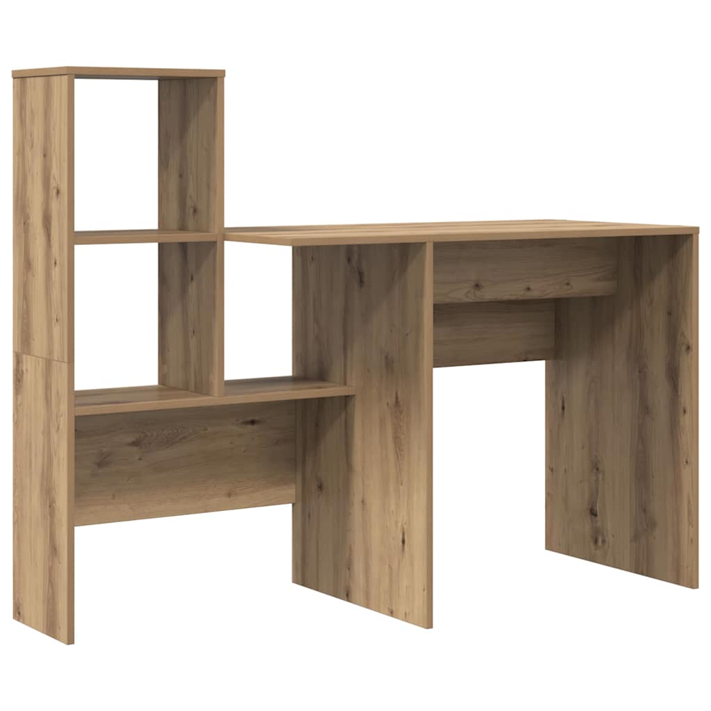 8721158250254_wbg-an-m_en_hd_1 vidaXL Desk Artisan oak 131.5 x 50 x 106.5 cm Engineered wood - Image 2