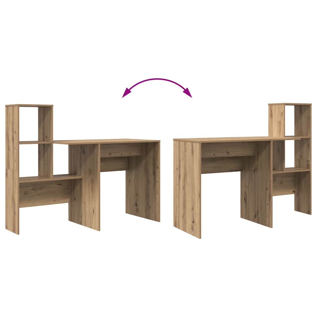8721158250254_wbg-fu_en_hd_1 vidaXL Desk Artisan oak 131.5 x 50 x 106.5 cm Engineered wood - Image 9