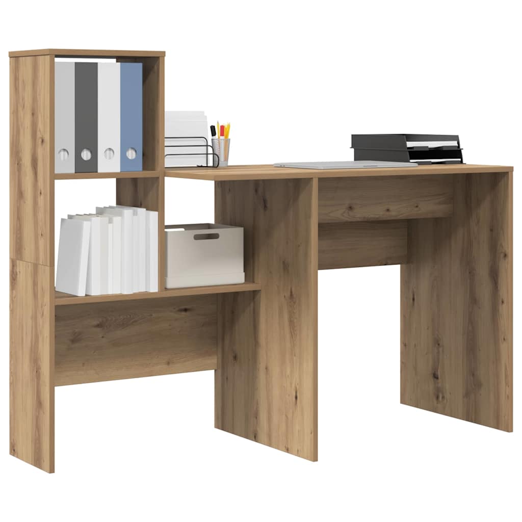 8721158250254_wbg-mo_en_hd_1 vidaXL Desk Artisan oak 131.5 x 50 x 106.5 cm Engineered wood - Image 3