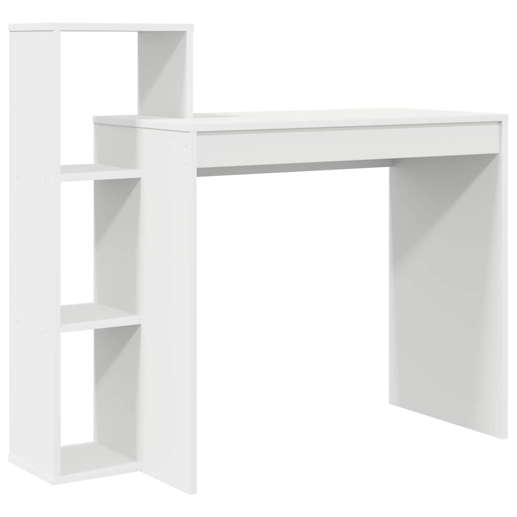 8721158250346_wbg-an-m_en_hd_1 vidaXL Desk with Shelf White 100 x 40 x 90 cm Engineered wood - Image 2
