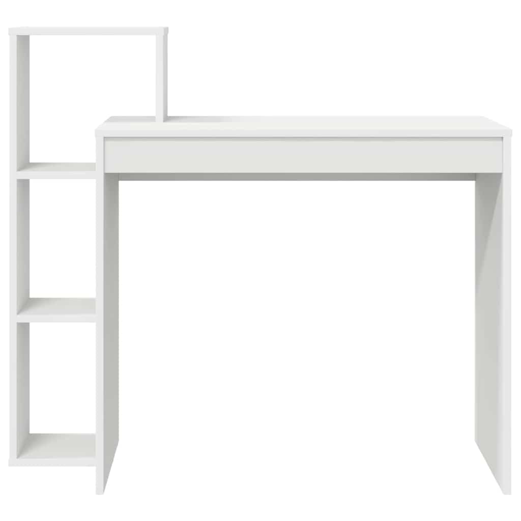 8721158250346_wbg-fr_en_hd_3 vidaXL Desk with Shelf White 100 x 40 x 90 cm Engineered wood - Image 5