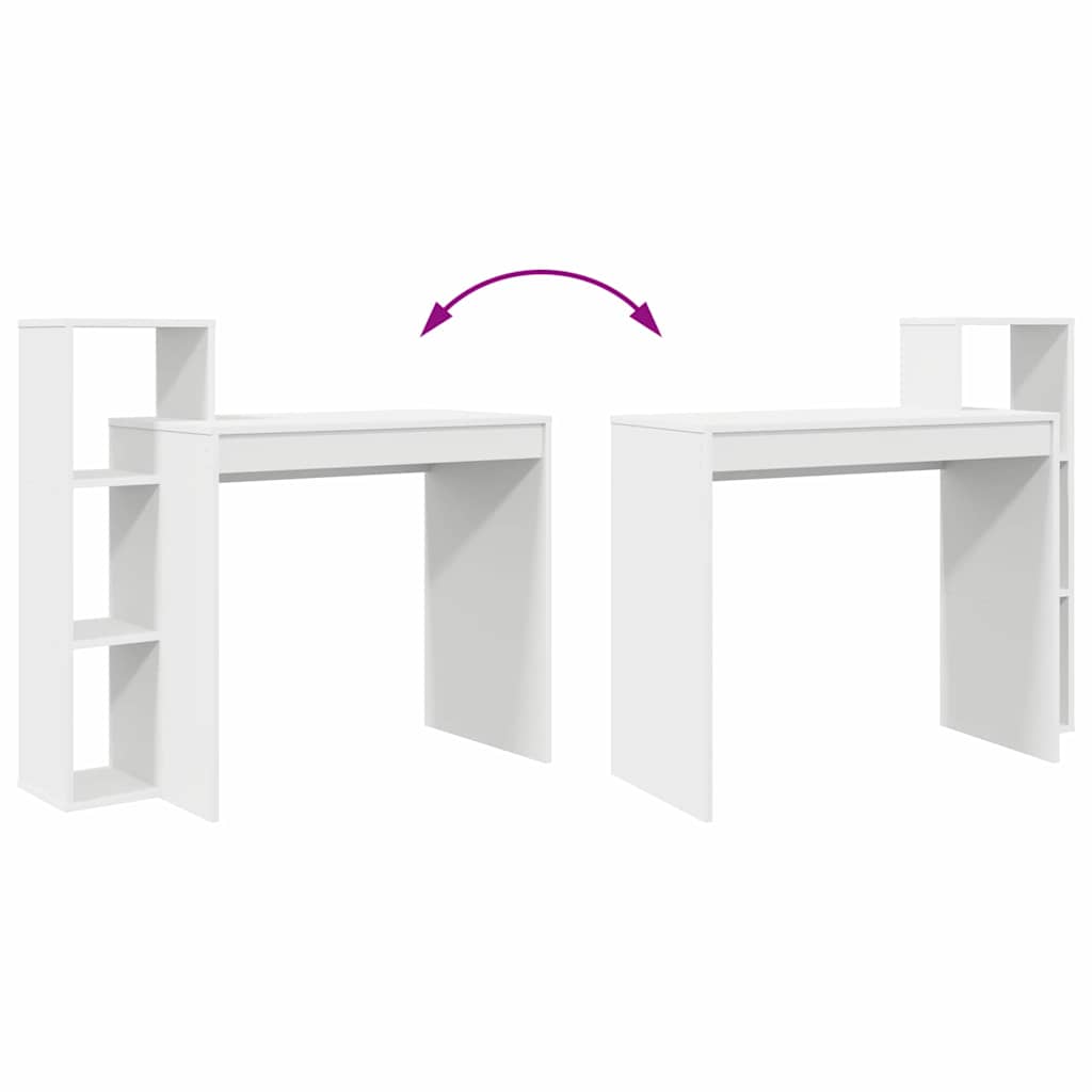 8721158250346_wbg-fu_en_hd_1 vidaXL Desk with Shelf White 100 x 40 x 90 cm Engineered wood - Image 9