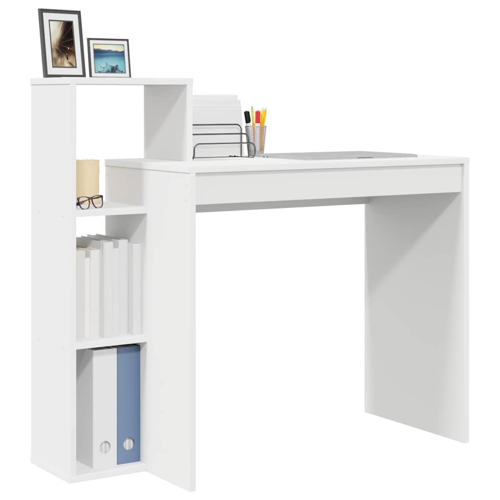 8721158250346_wbg-mo_en_hd_1 vidaXL Desk with Shelf White 100 x 40 x 90 cm Engineered wood - Image 3