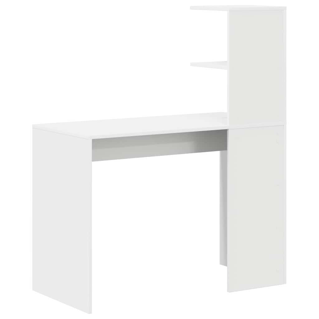 8721158250742_wbg-ba_en_hd_2 vidaXL Desk with Shelf White 102 x 50 x 124 cm Engineered wood - Image 7