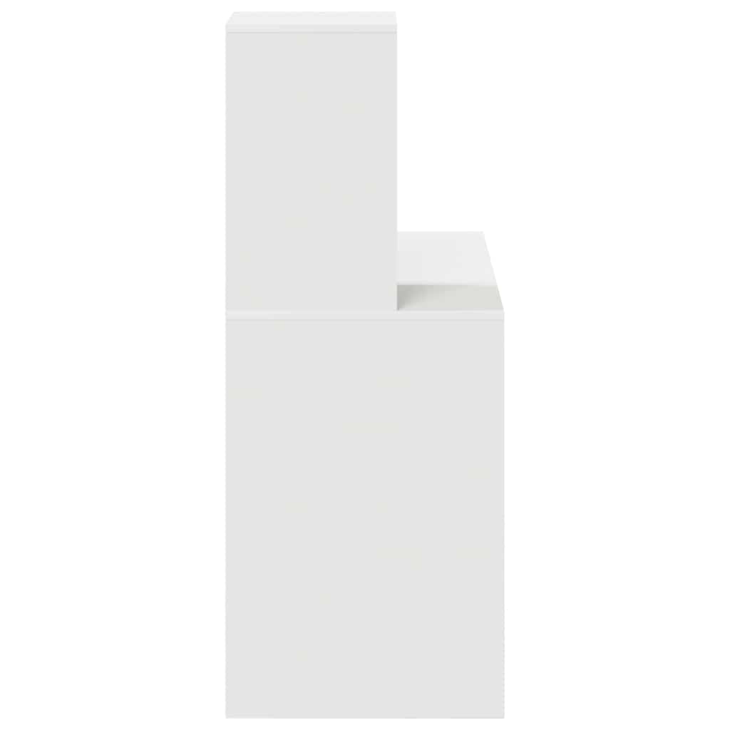 8721158250742_wbg-si_en_hd_4 vidaXL Desk with Shelf White 102 x 50 x 124 cm Engineered wood - Image 6