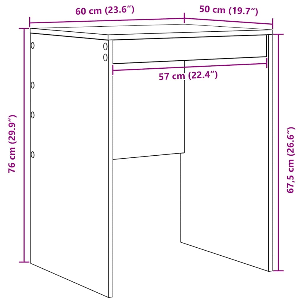 8721158251305_wbg-siz_en_hd_1 vidaXL Desk White 60 x 50 x 76 cm Engineered wood - Image 10