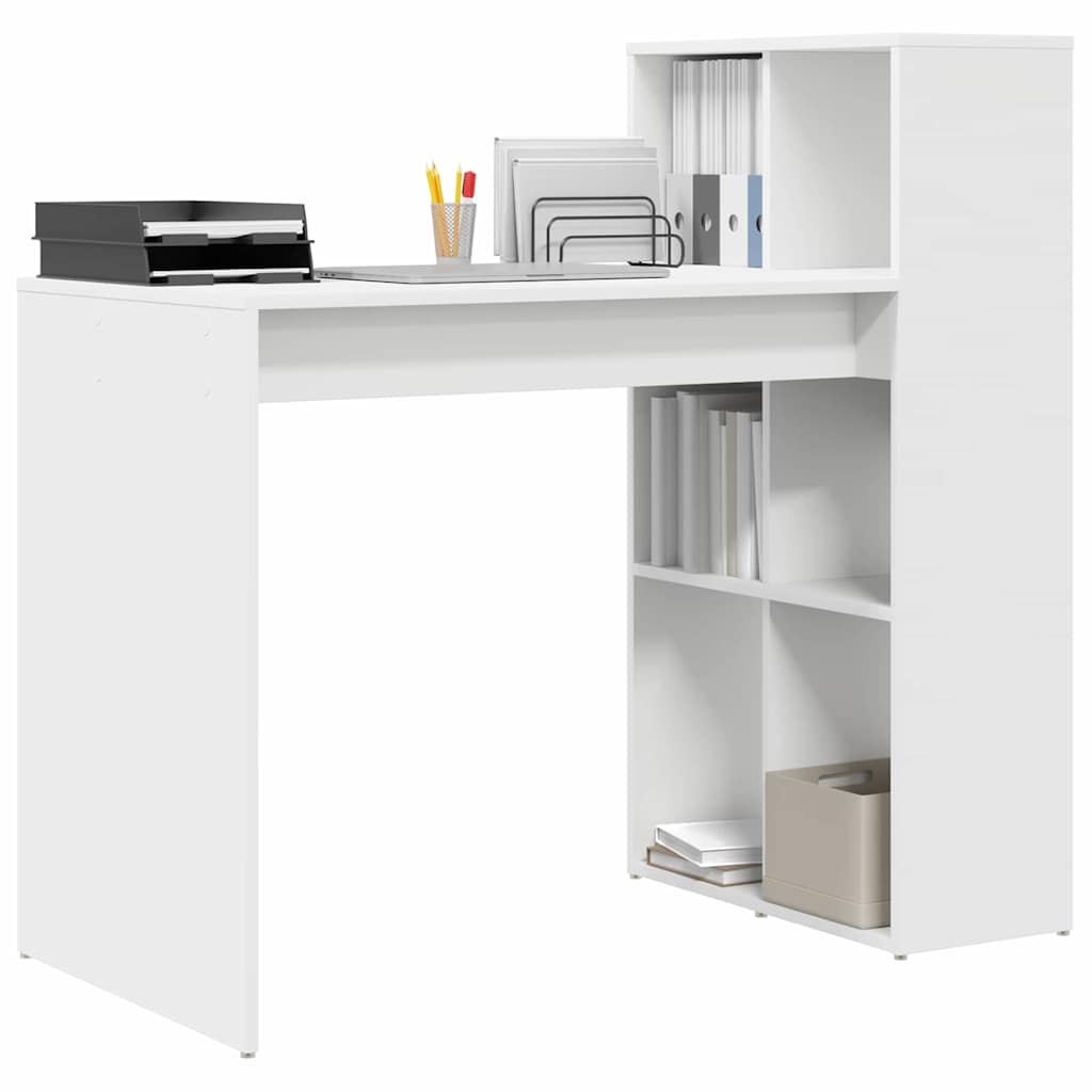8721158251787_wbg-mo_en_hd_1 vidaXL Desk with Shelf White 108 x 55 x 103.5 cm Engineered Wood - Image 3