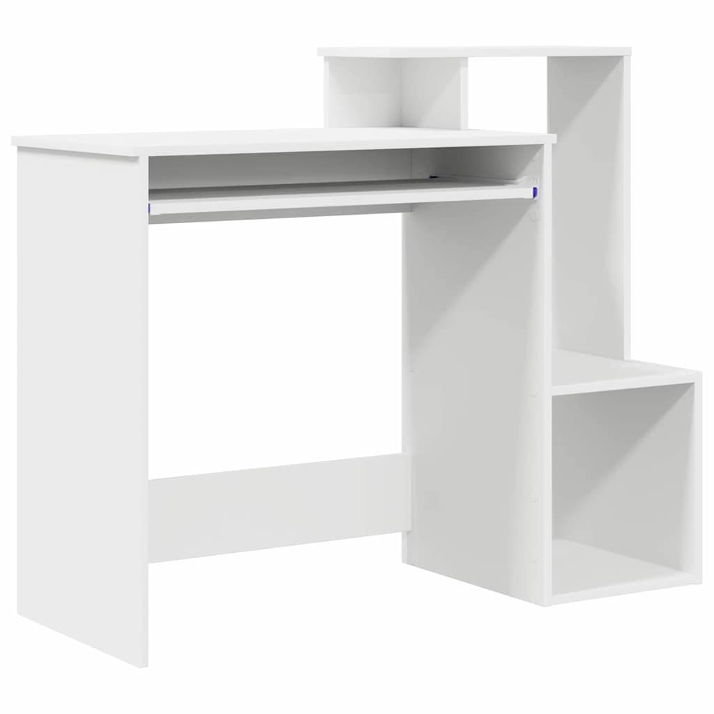 8721158251862_wbg-an-m_en_hd_1 vidaXL Desk with Shelf White 106 x 40 x 88.5 cm Engineered Wood - Image 2