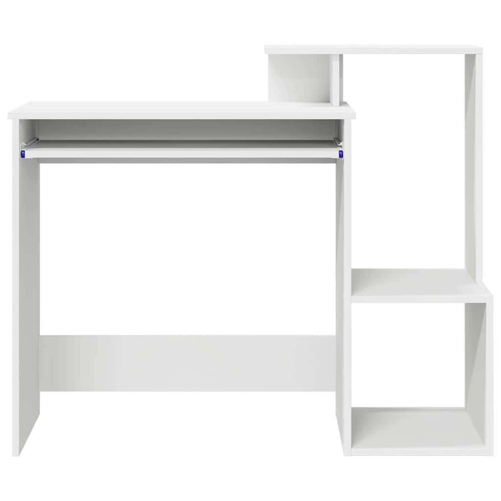 8721158251862_wbg-fr_en_hd_4 vidaXL Desk with Shelf White 106 x 40 x 88.5 cm Engineered Wood - Image 6