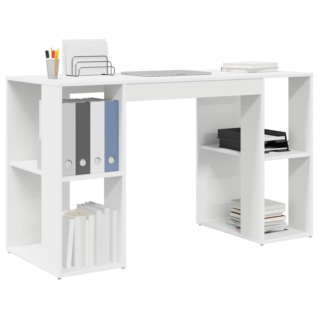 8721158252180_wbg-mo_en_hd_1 vidaXL Desk with Storage White 130 x 50.5 x 75 cm Engineered Wood - Image 3