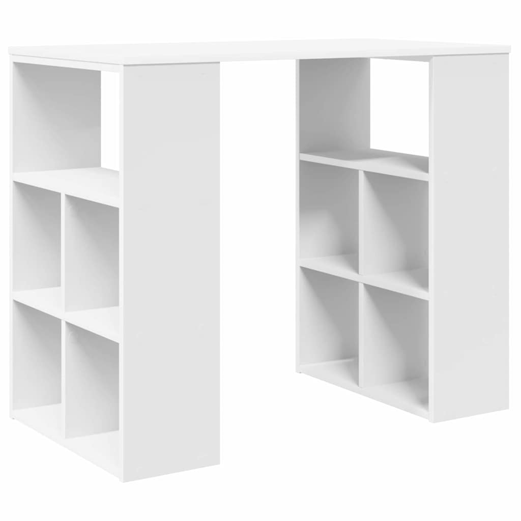 8721158252265_wbg-an-m_en_hd_1 vidaXL Desk with Shelf White 90 x 50 x 75 cm Engineered Wood - Image 2