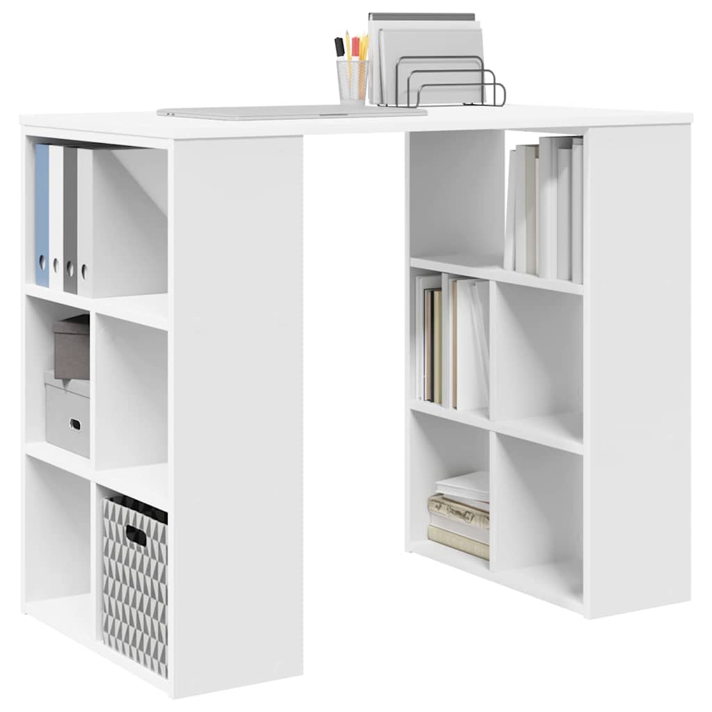 8721158252265_wbg-mo_en_hd_1 vidaXL Desk with Shelf White 90 x 50 x 75 cm Engineered Wood - Image 3