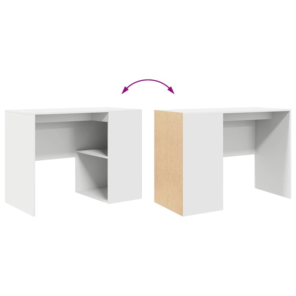 8721158252586_wbg-fu_en_hd_1 vidaXL Desk with Shelf White 102 x 50 x 75 cm Engineered Wood - Image 9