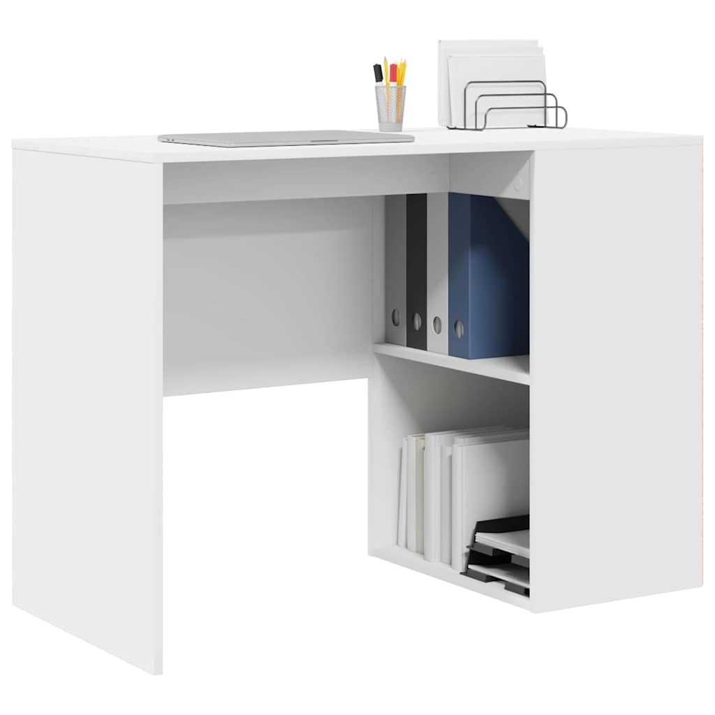 8721158252586_wbg-mo_en_hd_1 vidaXL Desk with Shelf White 102 x 50 x 75 cm Engineered Wood - Image 3