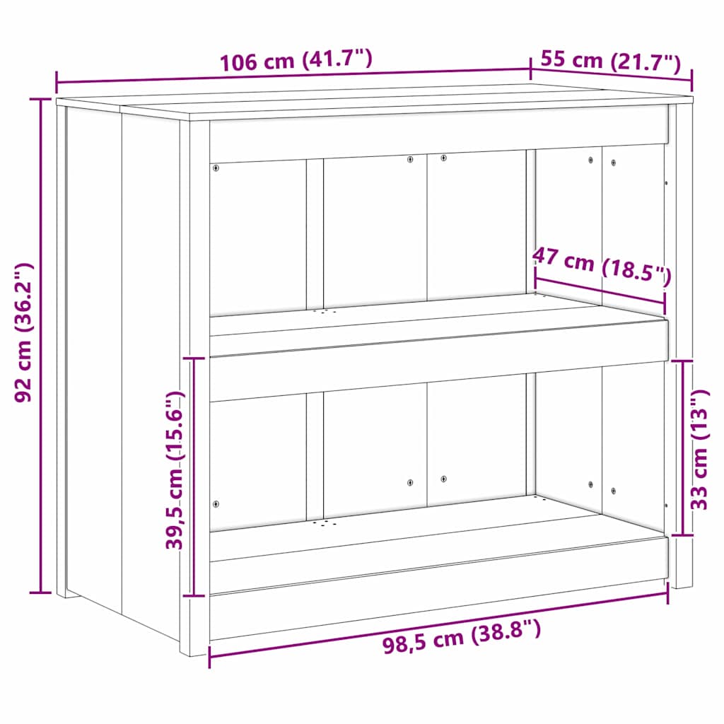 8721158282743_wbg-siz_en_hd_1 vidaXL Kitchen Cabinet Brown 106 x 55 x 92 cm Solid Douglas Fir wood - Image 11