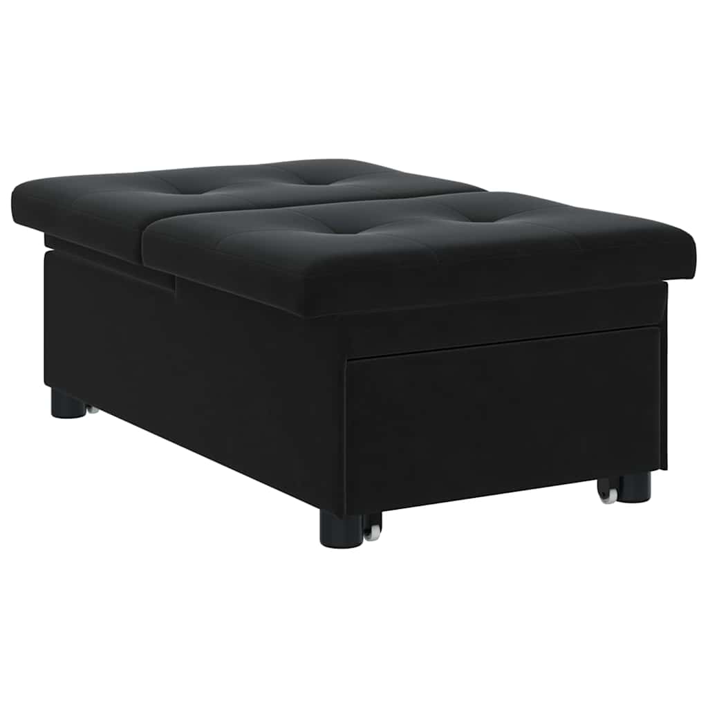 8721158290441_wbg-an_en_hd_2 vidaXL Sofa Bed Black 67 x 194 x 38 cm Velvet - Image 4