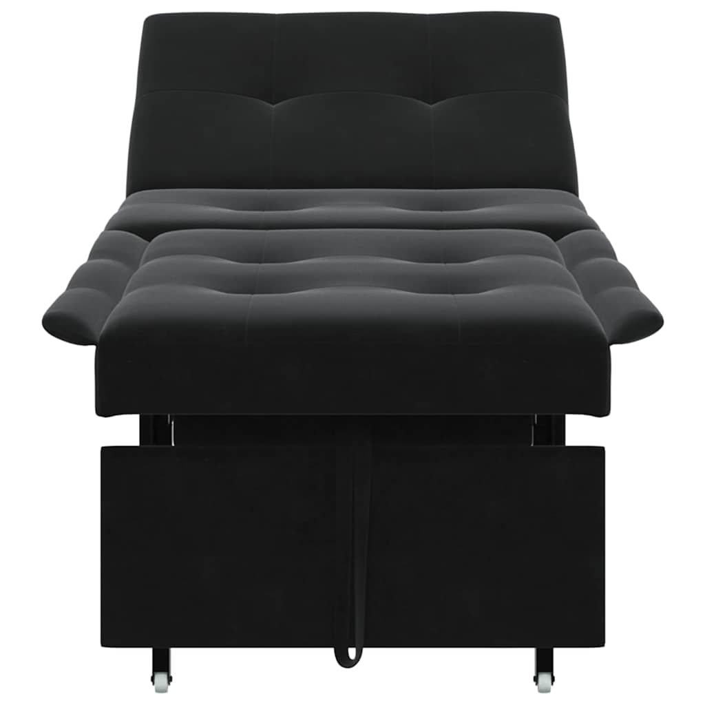 8721158290441_wbg-fr_en_hd_4 vidaXL Sofa Bed Black 67 x 194 x 38 cm Velvet - Image 5