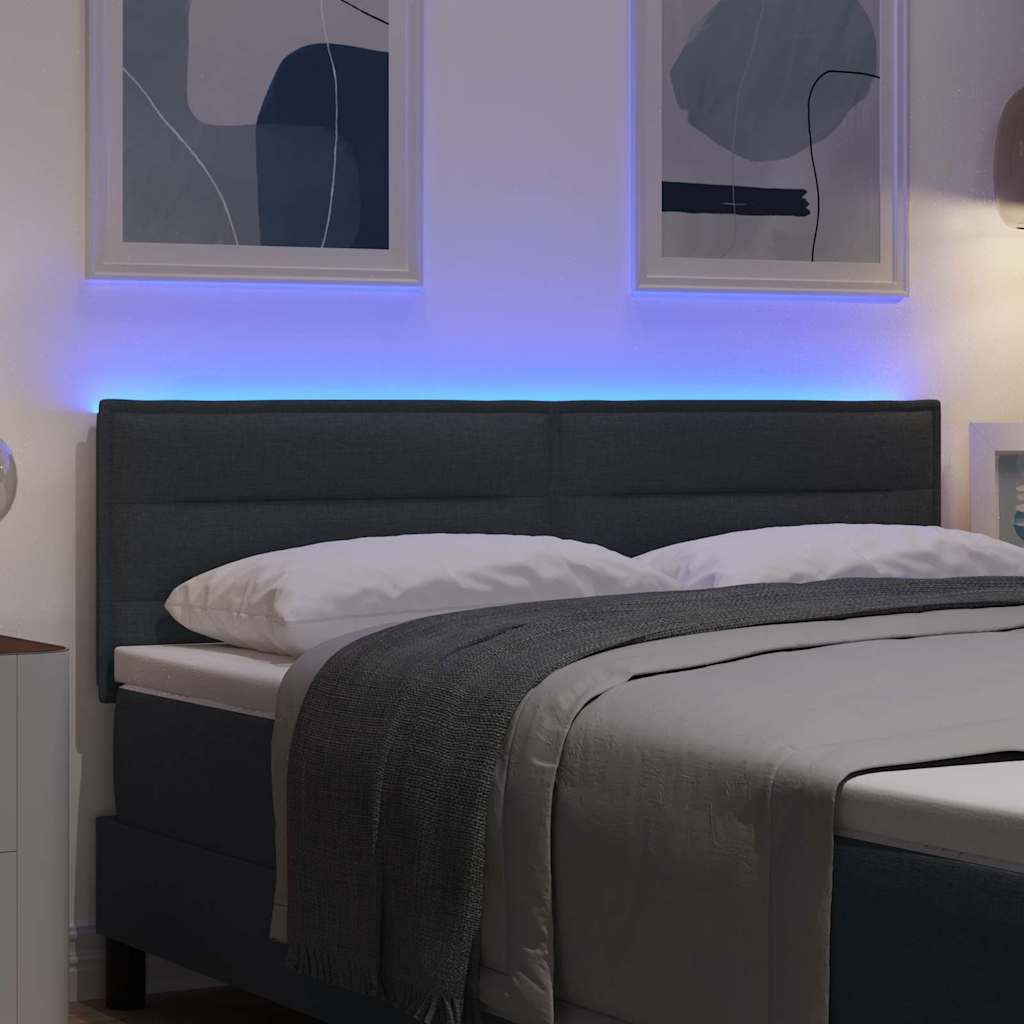 8721158298300_mo-im-da_en_hd_1 vidaXL LED Headboard with LED Strip Lights Dark grey 160 cm Fabric - Image 5