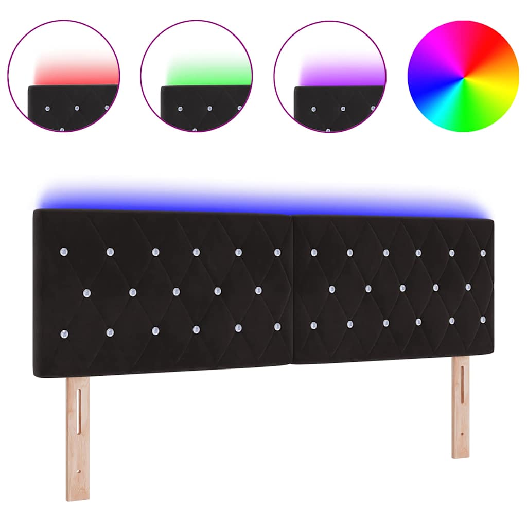 8721158299048_wbg-wa_en_hd_1 vidaXL LED Headboard with LED Strip Lights Argyle Black 80 cm Velvet - Image 3