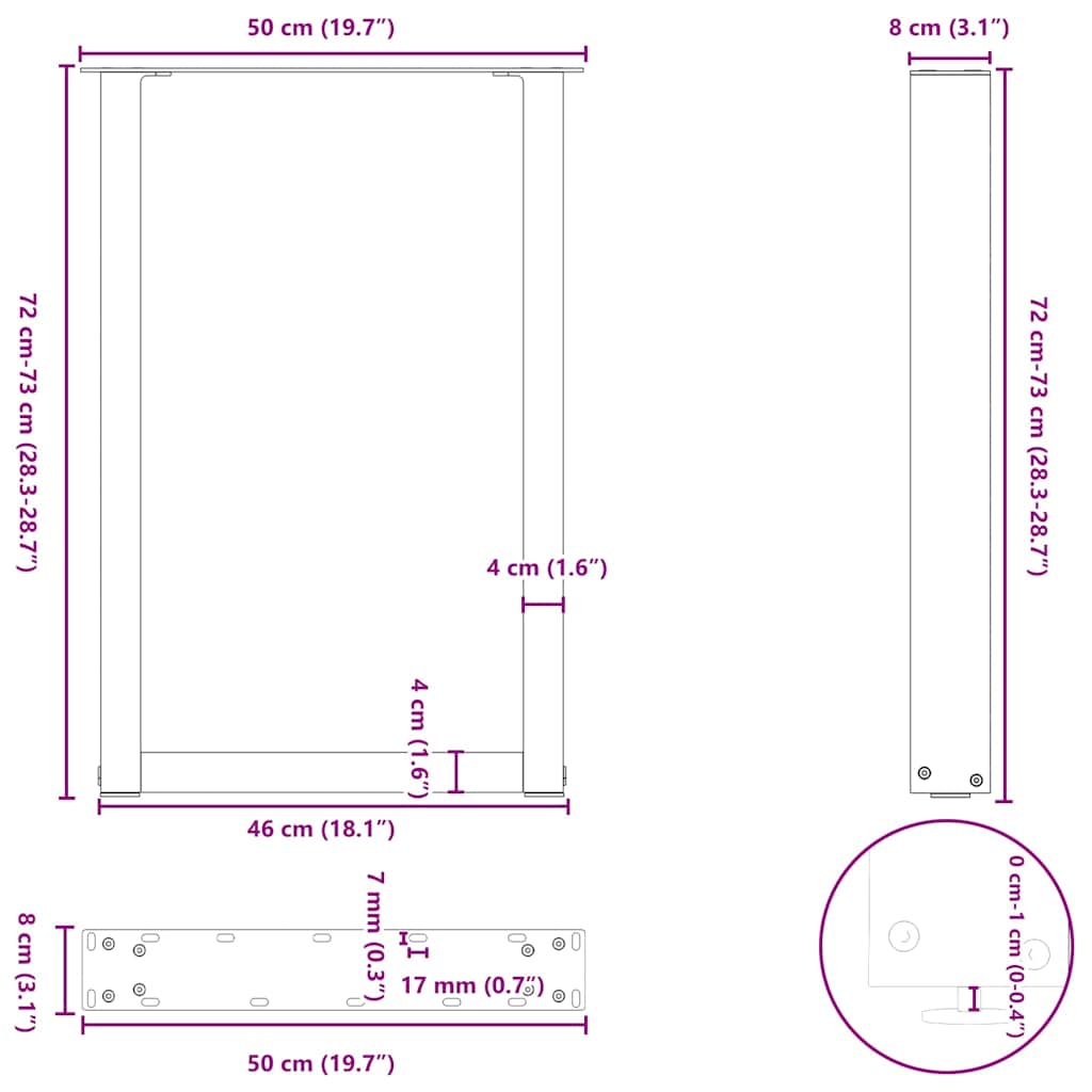 8721158311153_g_en_hd_9 vidaXL Dining Table Legs U-Shaped 2 pcs Black 50x(72-73) cm Steel - Image 10