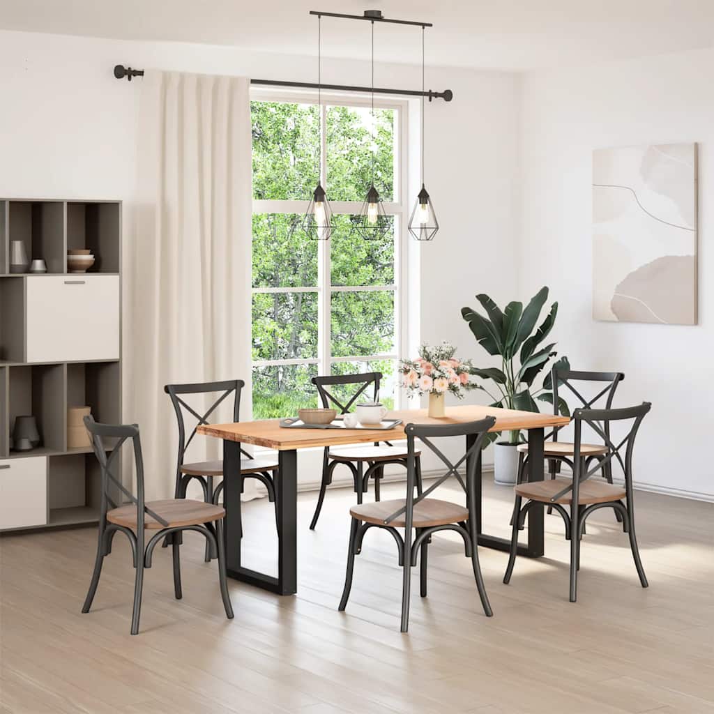8721158311191_g_en_hd_1 vidaXL Dining Table Legs U-Shaped 2 pcs Black 60x(72-73) cm Steel - Image 2