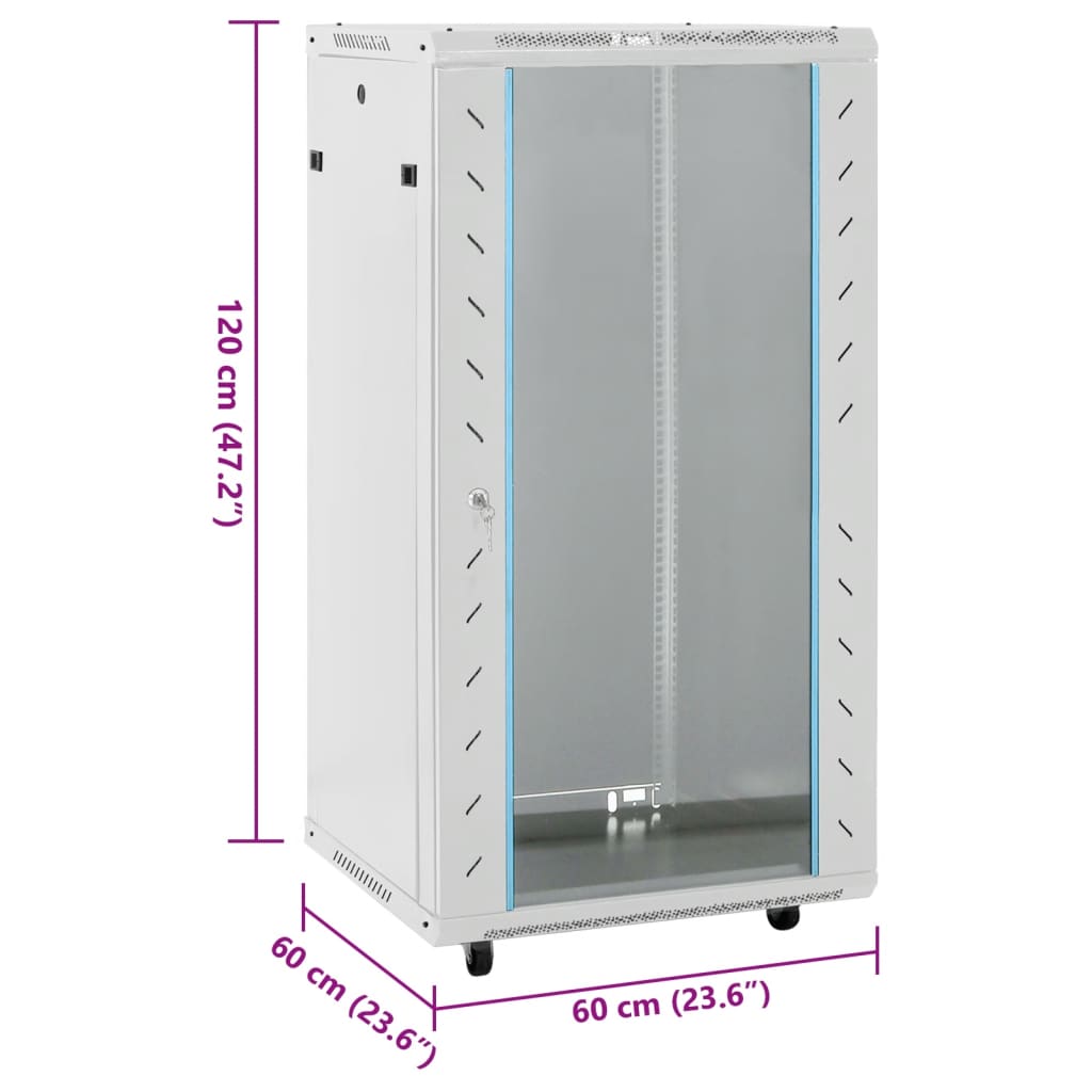 8721158313911_g_en_hd_7 vidaXL 22U Network Cabinet 19" IP20 Grey 60x60x120 cm - Image 8