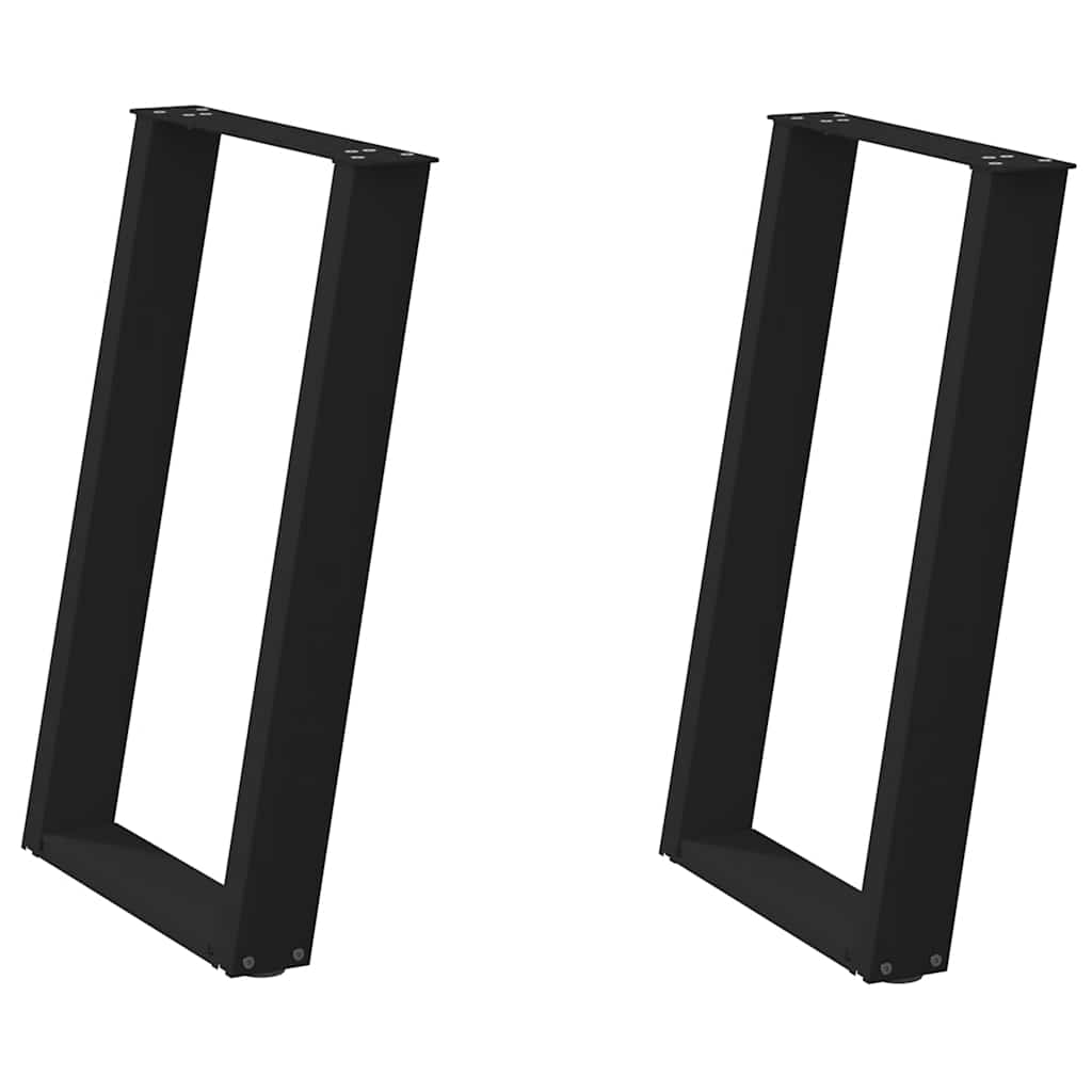 8721158314482_g_en_hd_1 vidaXL Dining Table Legs U-Shaped 2 pcs Black 60x(72-73) cm Steel - Image 2