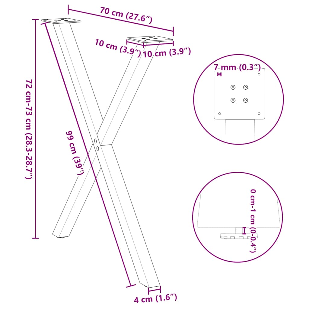 8721158315762_g_en_hd_9 vidaXL Dining Table Legs X-Shaped 2 pcs Black 70x(72-73) cm Steel - Image 10